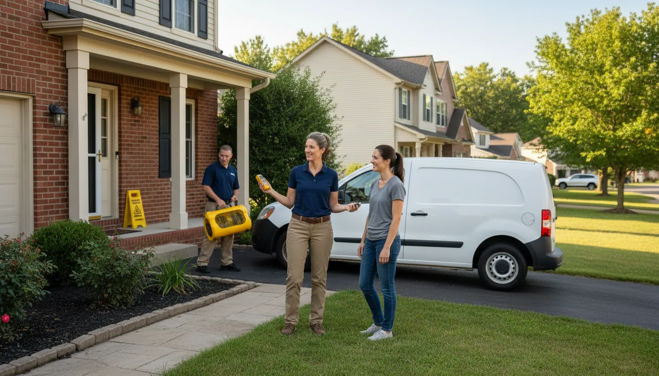 Residential water damage restoration in Streamwood, IL